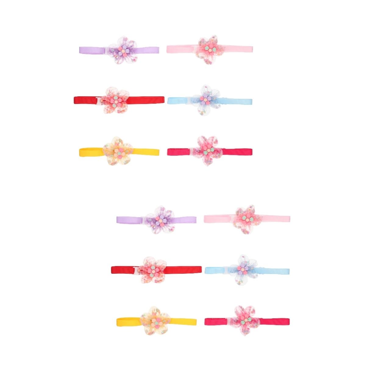 Collar de flores para perros pequeños gatos y mascotas accesorio cómodo para fiestas 12 uds