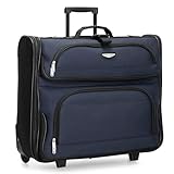 Travel Select  Amsterdam Rolling Garment Bag Wheeled Luggage Case, Navy  (23-Inch)