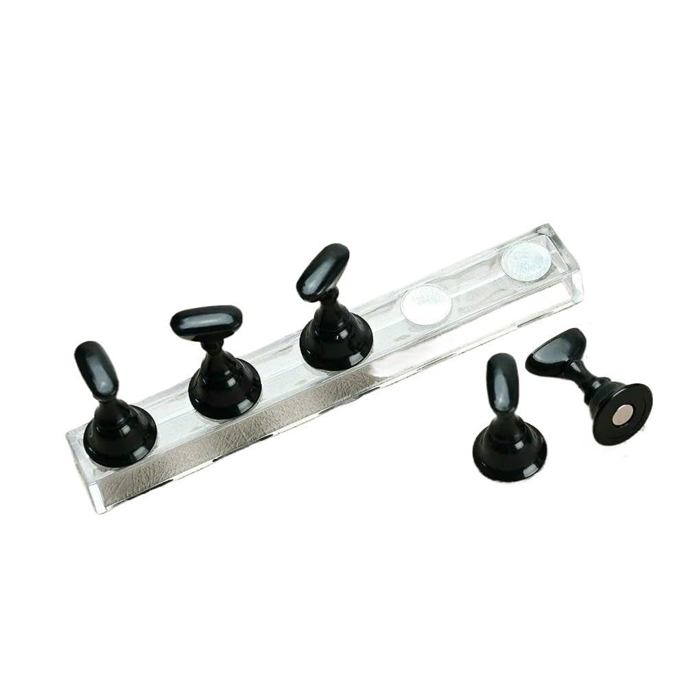 NDLHXKFRP Acrylic Nail Stand Display, Nail Display Stand UV Gel Polish Acrylic Practice Manicure Rose Pink(4)