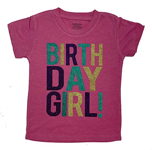 Image of SoRock Birthday Girl Shirt Toddler Kids Glitter