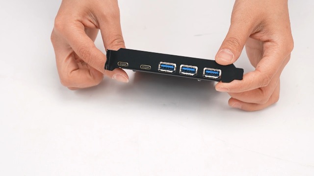 Carte PCIe Vers USB 3.2 Culnflun - 5 Gbit/s, 3 Ports USB A + 2 USB C - Extension Rapide Pour PC