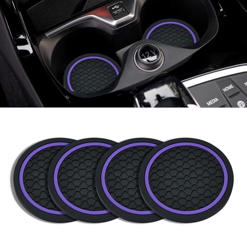 Set 4 tapetes porta vasos para Toyota Camry 2018-2024 morado miniatura 1