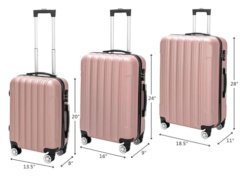 VEGIONES Luggage，Suitcases With Wheels Carry On Luggage 3 Luggage Sets Fashionable Suitcase Large Capacity Luggage Suitcase Wheeled Travel Luggage Exquisite Trolley Luggage Lightweight2