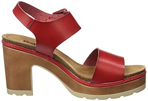 REFRESH 72683, Piattaforma Donna, Rosso, 37 EU