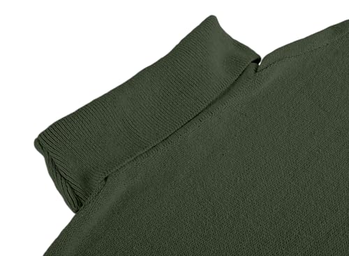 Image of yoeasy Women's Turtleneck Oversized Long Batwing Sleeve Pullover Sweater Spilt Hem Knit Sweater