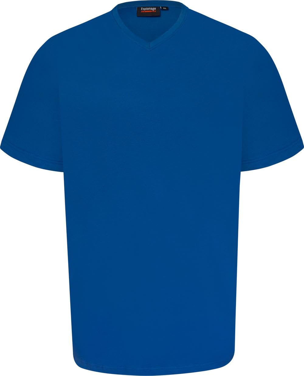 Espionage Mens Short Sleeve Essential V-Neck T-Shirt - Blue - 3XL