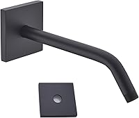 Vista 20 de Brazo de ducha de barrido de 16 pulgadas de largo montado en la pared Extensión de cabezal de ducha dorada con brida única, conexión estándar de 1/2