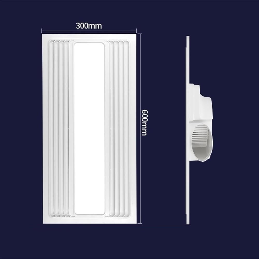 Ventilador Extractor de aire 2 en 1 for cocina, baño, luz LED, techo, universal, ultrafino, 9 cm, iluminación y ventilación. Cuarto de baño