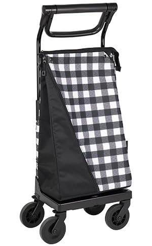 島製作所　耐水性ショッピングカート　ブラックウォッチ　チェック柄　新品 Amazon｜aカートショッピングキャリー (チェックブラック)｜幸