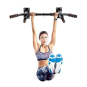 Supernic Pull Up Bar, Wall Mounted Chin Up Bar with Non-slip Foam Handle, Gym Equipment, Outdoor Pull Up Bar, Bracket Stand for Pull-Up for Home Gym Fitness Exercise, Punch Bag, Strength Workout