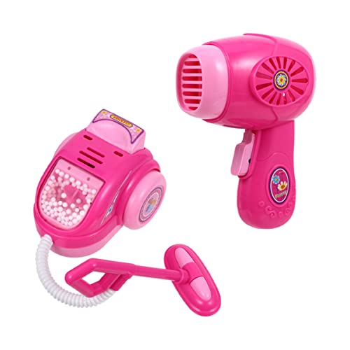 Abaodam 2pcs Mini Home Appliance Simulated Hair Dryer Vacuum Cleaner Role Play Present for Material for Random Color
