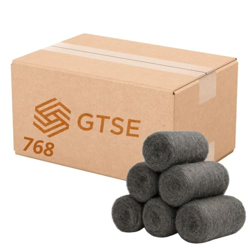 GTSE Steel Wool Pads, 768 Pads (16 Packs), Grade 0 Metal Fibers, Fabric Extra Fine Steel Wool, Pest Control, Hole Covers, Wall Fill, Polishing Metal, Versatile Cleaning and Abrasion Tool