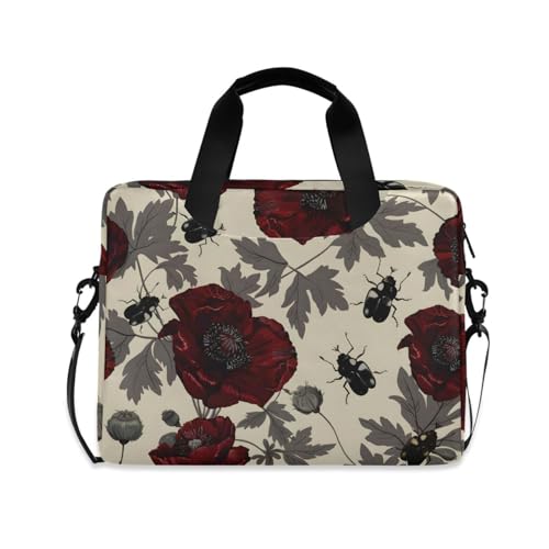 Maletín para portátil con diseño Beetle Rose 13-15.6 pulg