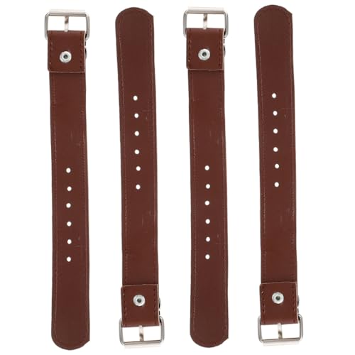 LIFKOME 2組 調節可能な付きレザーバイクストラップ 自転車前かご用 用乗車にも対応 耐久性と繊細な仕上げの多用途バスケットベルト