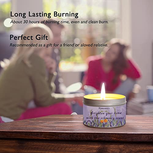 Candles For Home Scented, Lavender Citrus Scented Candles With Vibrancy Scent For Summer, Aromatherapy Candle For Relaxation, Natural Non-Toxic Soy Candles With Essential Oils, Soy Wax Tin Candle 6Oz #TOP5