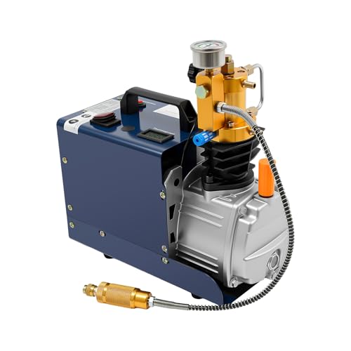 Owneed Compresor de Aire de Alta Presión Capacidad 80L/Min Compresor de Aire de Retorno 300BAR 4500PSI 30MPA PCP 220V Norma Europea para Bomba de Aire de Pistola de Aire y Buceo