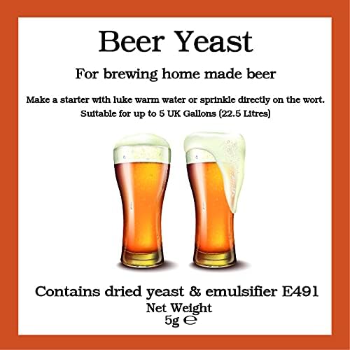 Beer Yeast Sachet 5g for Fermenting Craft Ales & Beers Homebrew Home Brew Amazon.co.uk