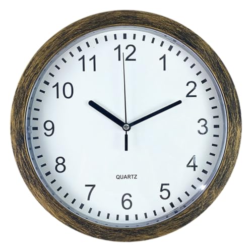 Horloge murale ronde silencieuse GALPADA pendule décorative avec rangement salon