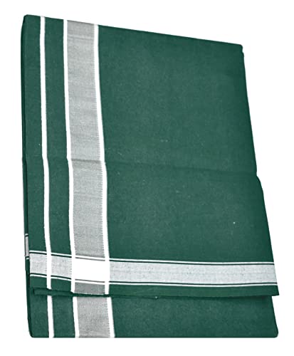 Image of TUNI MANI Men's Cotton Dhoti /Kerala Style Dhoti, 2.0meter (Pack of 2)