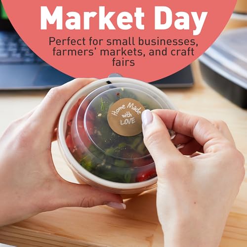 Camp Galaxy 1 Inch Natural Brown Kraft Stickers (1000 Total) - Round Blank Stickers for Store Owners, Crafts, Organizing, Jar and Canning Labels, Price Tags4