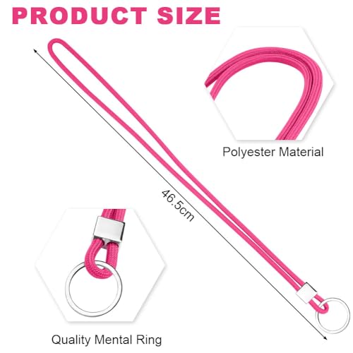 Vicloon Schlüsselband, Nylon Lanyards mit karabiner, Schlüsselbänder Umhängebänder mit Drehbarem Metallclip Abnehmbare Neck Lanyard Langes Handgelenk Paracord Schlüsselanhänger