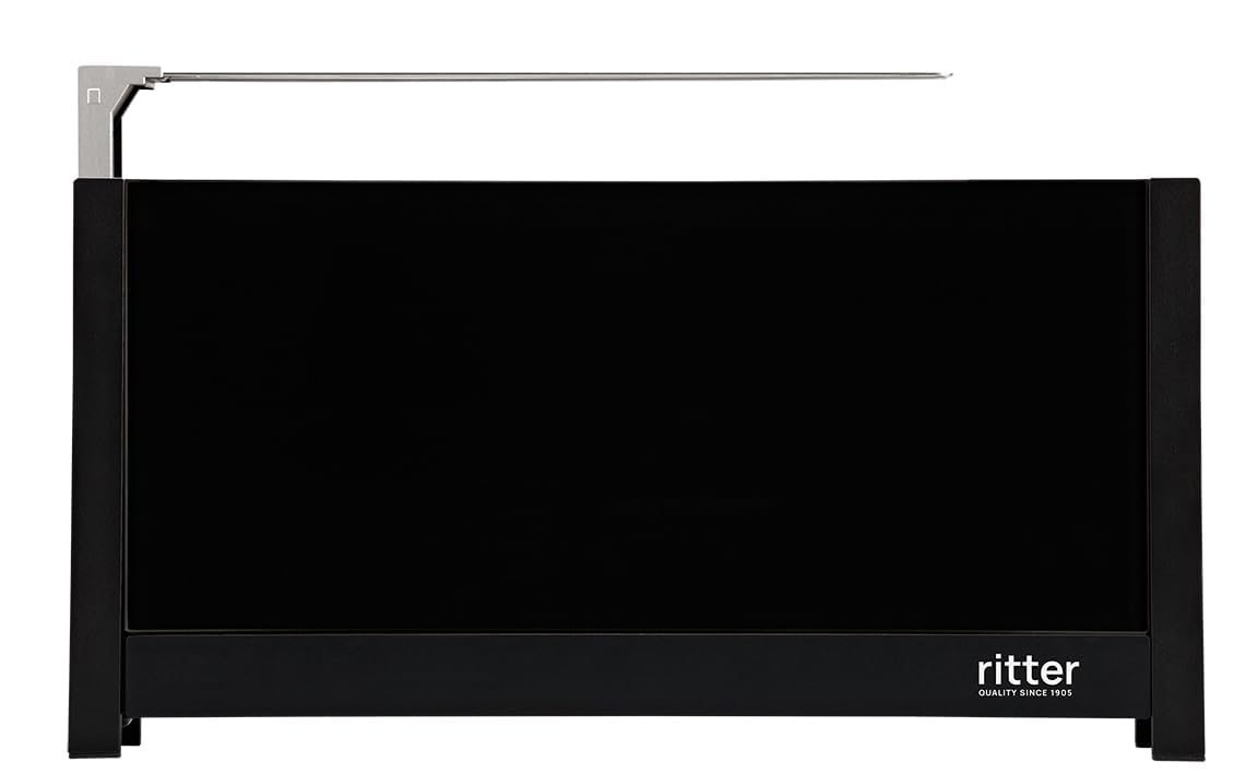 ritter volcano 5, wąski toster opiekacz z podgrzewaczem do bułek, Made in Germany, czarny
