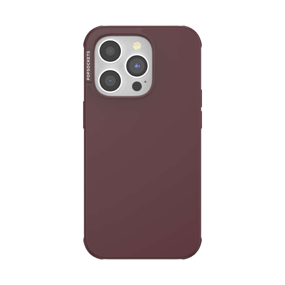 POPSOCKETS iPhone 14 Pro Case with MagSafe, Phone Case for iPhone 14 Pro, Grip Sold Separately, Wireless Charging Compatible - Oxblood