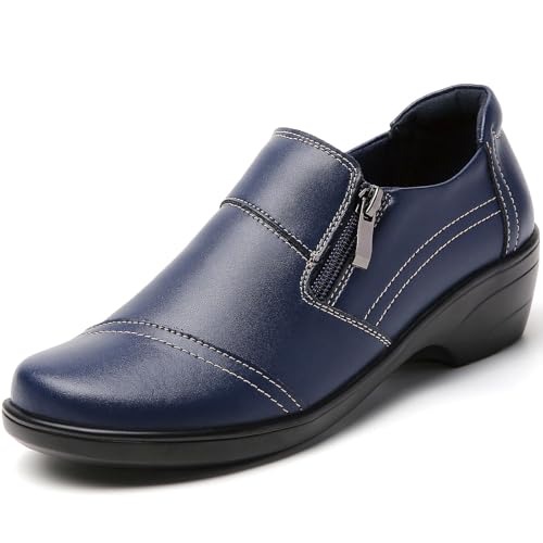 Image of QAE Loafers for Women Comfortable Loafers Slip-Ons Dress Shoes for Women Business Casual Work Office Shoes Women's Orthopedic Walking Shoes