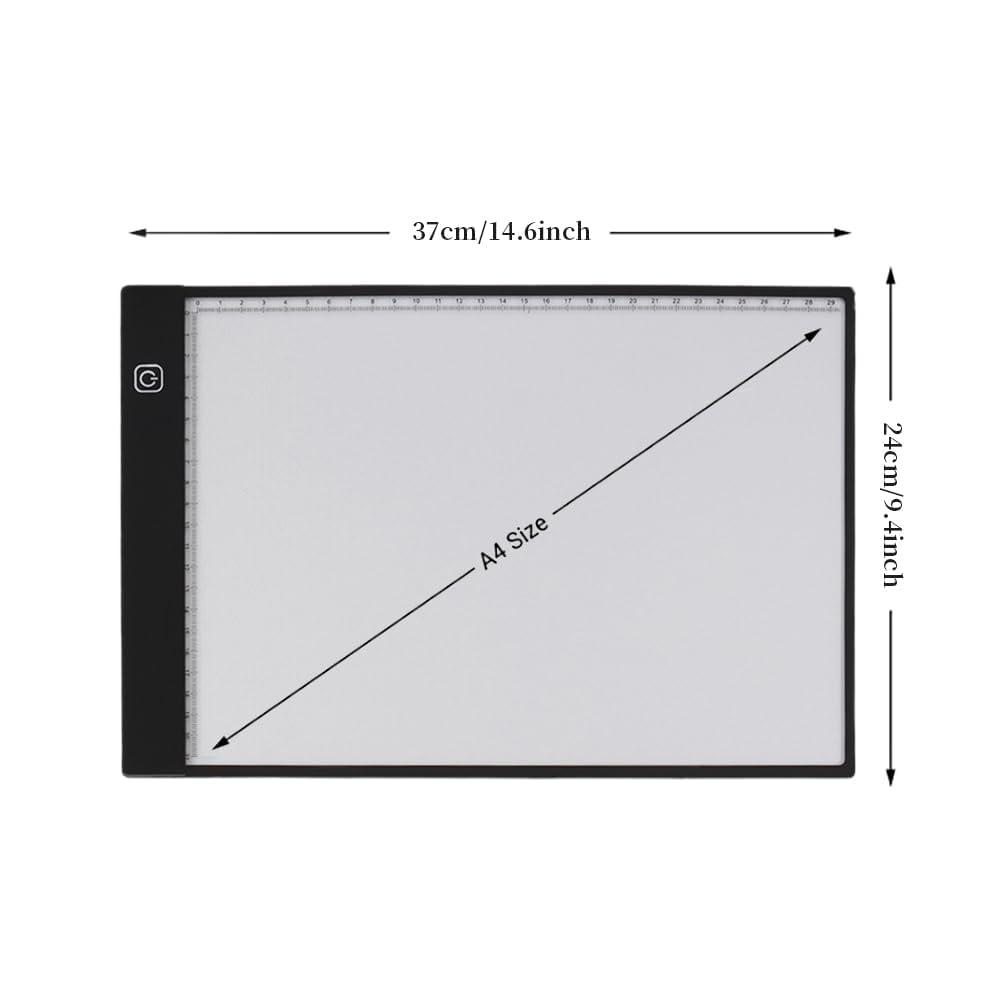 Tavoletta Luminosa Tavolo da disegno A4 LED Light Pad per disegnare A4 Tracing Light Box per gli artisti, disegnare, disegnare, animazione