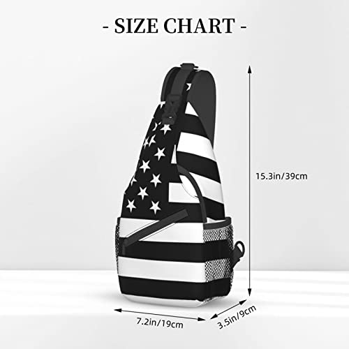 Mochila bandolera unisex negra para senderismo miniatura 4