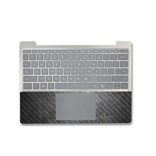 Image of MightySkins Carbon Fiber Skin Compatible with Microsoft Surface Laptop Go 3 (2023) Full Wrap Kit - Scratched Up | Protective, Durable Textured Carbon Fiber Finish | Made in The USA