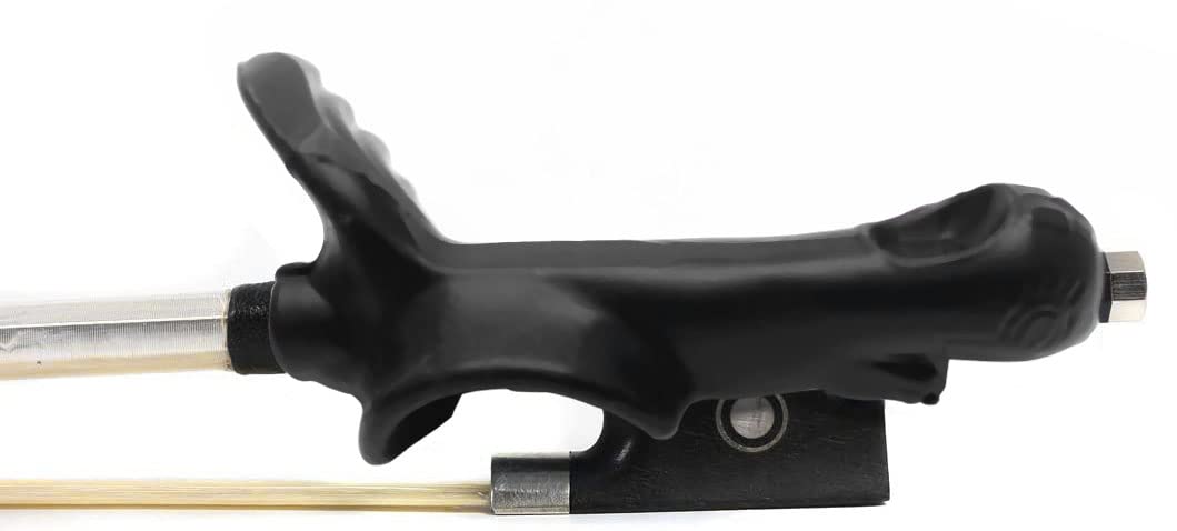TUOREN Black Violin Bow Holder Squirrel Hold Bow Grip Partner Violin/Viola Teaching Aid for Kid Adult Learn Violins