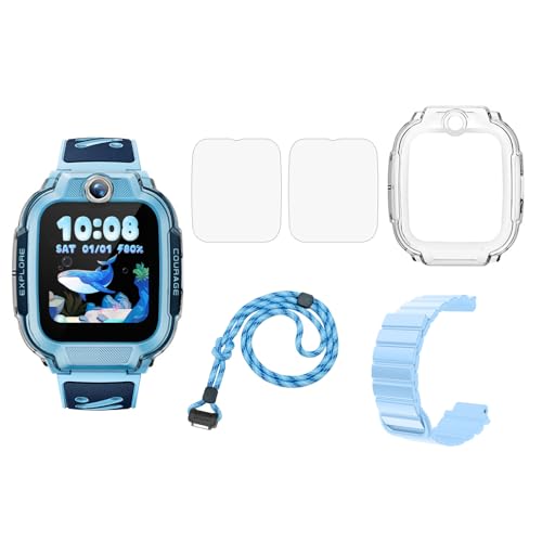 Bracelet imoo Watch bleu avec étui de protection et cordon pour montre Z3-Bleu