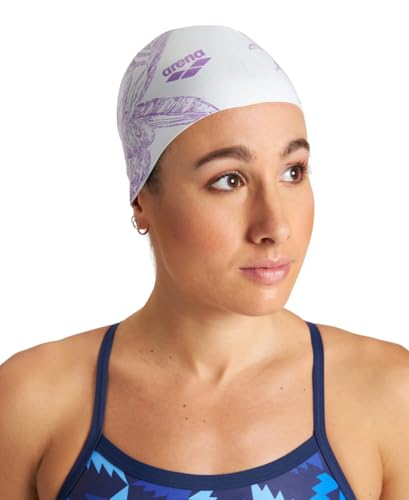 ARENA Herren Arena Sirene Silicone Long Hair Swim Cap for Women Badekappe, Cecilia White, Einheitsgröße EU – Ansicht 5