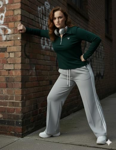 Image of Women's Top & Jogger Set | Stylish Co-Ord Set for Women |Top & High Waist Jogger Pants Set for Ladies | Stretchable Cotton Gym Wear, Activewear & Loungewear Tracksuit|women top jogger set