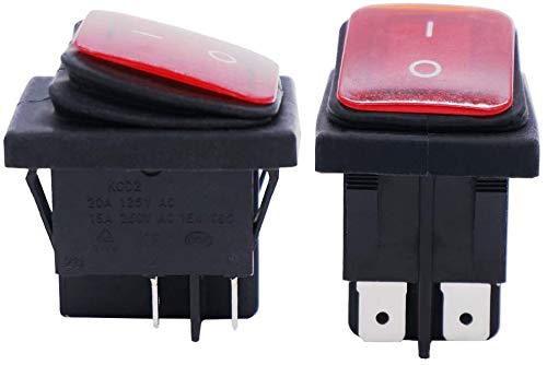 Wasserdichter Inline-Kabelschalter 12V DC 16A - Mit Roter LED Anzeige