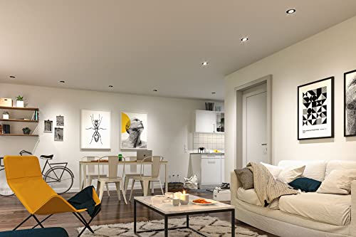 Paulmann 92468 LED Einbauleuchte Base Smart Home Zigbee Basisset schwenkbar rund 230V 3x4,9W 3x420lm dimmbar 90mm Schwarz matt Metall RGBW+