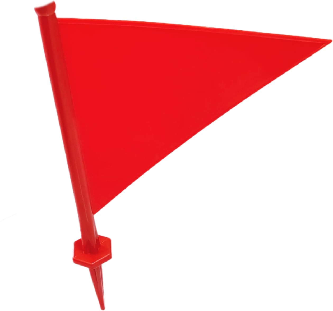 Hope Kart Boundary Marking Flag Cricket Boundry Line Marker Pointed Plastic Flags for Ground Land Soil 11 x 9 Inch Pack of 10 (Red)-image-33