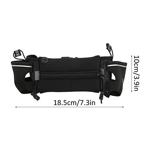 Pochete de corrida, bolsa de cintura com suporte para garrafa de água e entrada para fone de ouvido
