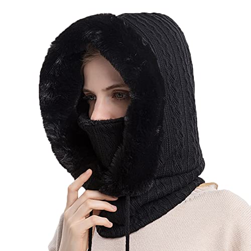 YAMEE Pasamontañas Invierno para Mujer,Balaclava Máscara Moto de Punto,Gorro Cálido De Invierno para Clima Frío Esquí al Aire...