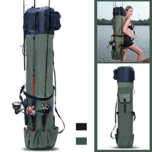 Sougayilang Fishing Rod Case Organizer Pole Storage Bag Fishing Rod and Reel Carrier