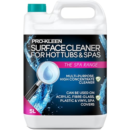 Pro-Kleen Hot Tub & Spa Surface Cleaner Spray - Removes Dirt Oil & Grease - Suitable for Gold Plate Brass Plastic Acrylic & Fibreglass (5 Litres)