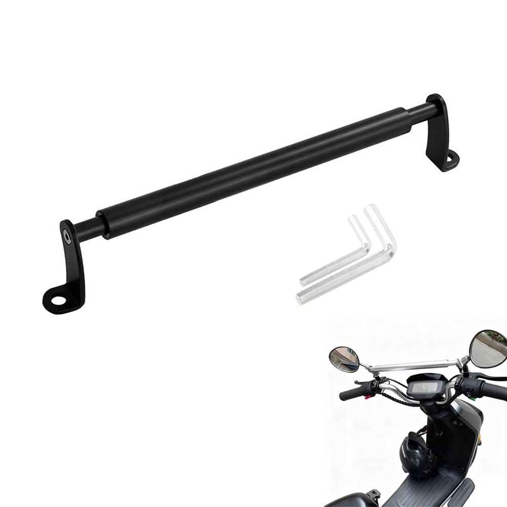 バイク用マルチバー クランプバー バイク ホルダー 長さ調節可能 六角レンチ付き スクーター ミラー用 取付用 (黒色)