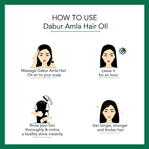 Dabur Amla Hair Oil - for Strong, Long and Thick Hair - 90ml