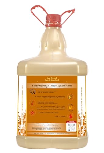 Image of IndicWisdom Cold Pressed Mustard Oil 2 Liters | Pure & Unrefined Sarson Oil