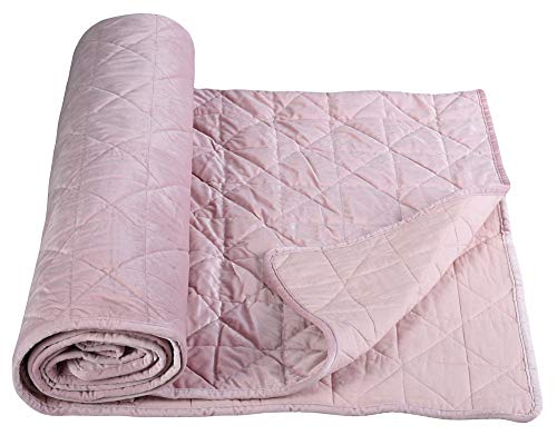 Palazzo kds020 - Copriletto in velluto, 140 x 200 cm, colore: Rosa