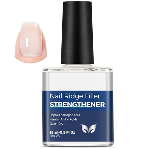 YOOJ Nail Strengthener and Growth Natural Keratin Repair Nail Polish Hardener & Ridge Filler Treatment for Damaged Cracked Thin Nails Prevent Discoloration and Essential Nail Care for Women