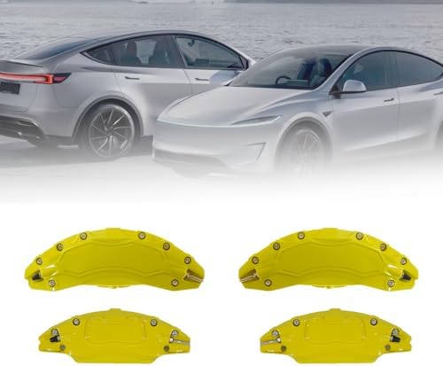 For Tesla Model Y Juniper Accessories Yellow Brake Caliper Covers...