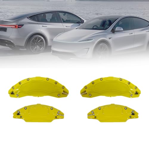 Tesla Model Y Juniper Accessories Yellow Brake Caliper Covers for...