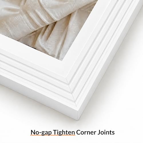 Image of Art Street Luxury Photo Frame for living room, Modern Step Design Photo Frames for Photograph, Art Work, Kids Room Set of 4 (10x10 Inch, White)